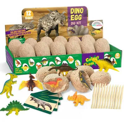 Produktbild von Archäologie-Set DINO-Eier Ausgrabung Kit – 12er Mega-Set