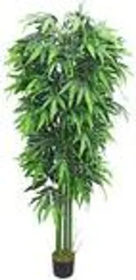 Produktbild von Bambus Bambus-Strauch Kunstbaum Kunstpflanze Bambusbaum Baum Künstliche Pflanze Bamboo Künstlich Innendekoration Deko 210 cm Decovego