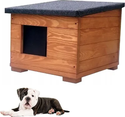 Produktbild von Hundehütte Hundehaus Hundehöhle aus Holz Katzenhaus Wetterfest 50x45x41 cm 10893