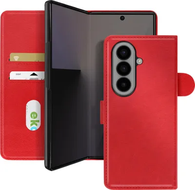Image de Avizar, Chesterfield Etui porte-carte Samsung Z Fold 7 avec fermeture magnétique, rouge