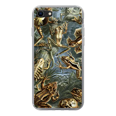 Produktbild von MuchoWow® Handyhülle Schutzhülle Hülle für iPhone SE 2020 Batrachia - Haeckel - Alte Meister Silikon Softcase Handy Hülle - Kartenbesitzer