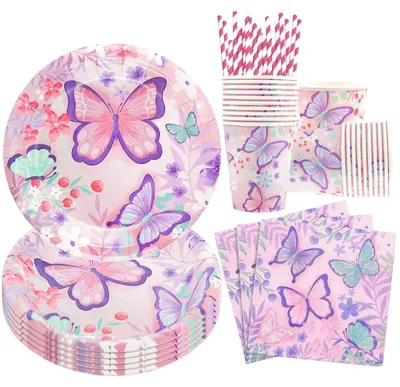 Productafbeelding van 68-delig Schmetterling Partyservies voor 16 gasten