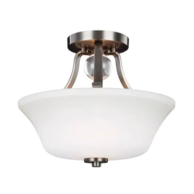 Produktbild von Elstead Evington Deckenleuchte E27 2-fach Satiniertes Nickel