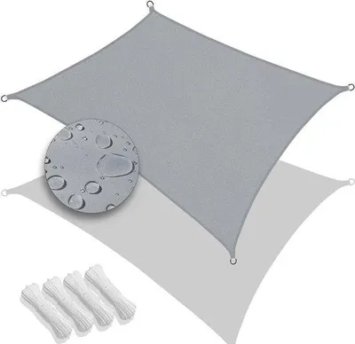 Obrázek produktu pro Obdélníková sluneční plachta 3 x 5 m, šedá, voděodolná