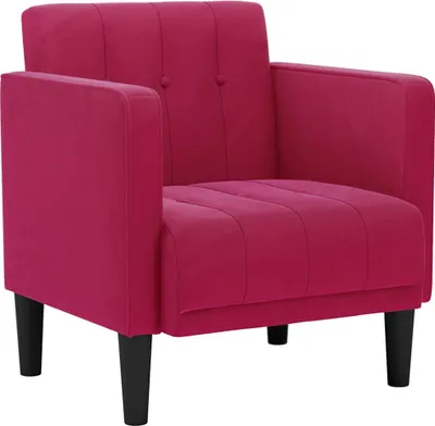 Immagine prodotto di vidaXL Poltrona con braccioli rosso vino 53 cm in velluto