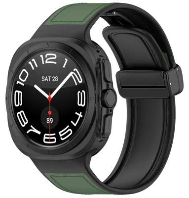 Obrázek produktu pro Pro Samsung Galaxy Watch Ultra 47mm Magnetický skládací řemínek se zapínáním Green