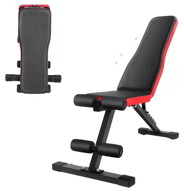 Image de Banc d'entraînement, dossier réglable, design pliable, couleur noire