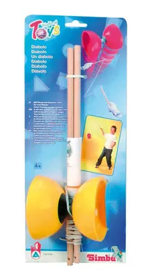 Produktbild von Diabolo Kunststoff m. Holzstäbe 1 Stck. Farbe variiert