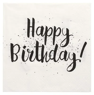 Produktbild von PAPSTAR Servietten 3-lagig, 33x33 cm, "Happy Birthday" | Folie (30 Stück)
