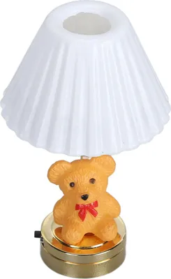 Obrázek produktu pro Medvídek v měřítku 1:12 do domečku pro panenky, stolní dekorace, realistická LED lampa, noční lampička
