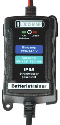 Produktbild von LODCHAMP 146303 Battery Trainer 6 V/12 V-750 mAh IP65 Wartungsladegerät Batterie