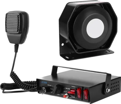 Produktbild von 200 W DC 12 V Sirenen-Set, Lautsprecher, 8 Töne, 130 dB, lauter Ton mit 2 LED-Lampen, Schnittstelle, universell für Fahrzeuge