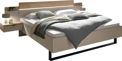 Produktbild von Bettanlage >Danao< in Mauvella Oak/Kashmir, Nachbildung - 285,4x96x207,6cm (BxHxT)