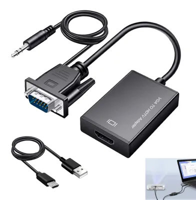 Produktbild von VGA-zu-HDMI-Adapter, 1080p, mit Audio, unidirektional, für Laptop und Projektor