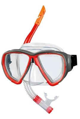 Produktbild von BECO Schnorchel-Set Tauchermaske Taucherbrille Porto rot