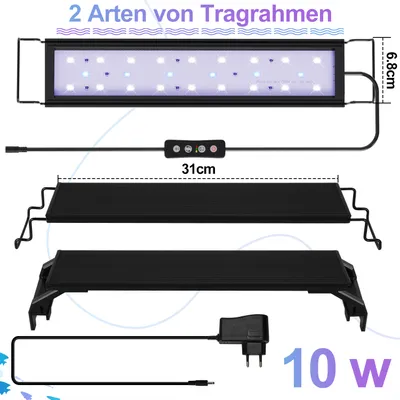 Produktbild von TolleTour 35-50cm LED Aquarium Licht Lampe Süßwasserfische Vollspektrum