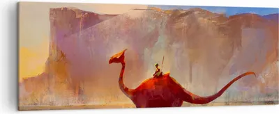 Produktbild von Bild auf Leinwand - Leinwandbild - Fantasie Märchen - 140x50cm - Wand Bild - Wanddeko - Wandbilder - Leinwanddruck - Bilder - Kunstdruck - Wanddekoration - Leinwand bilder - Wandkunst - AB140x50-3932