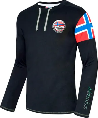 Produktbild von Nebulus Langarmshirt FRERK Herren, longsleeve , Rundhalsausschnitt , P6671 - Herren, schwarz-grau, M