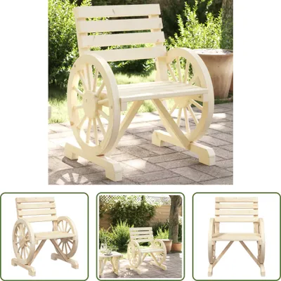 Zdjęcie produktu dla Krzesło ogrodowe The Living Store 58x58x78,5 cm lite drewno jodłowe