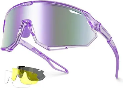 Zdjęcie produktu dla Okulary sportowe, 26 g - Soczewki polaryzacyjne - Ochrona UV400 - Idealne do jazdy na rowerze