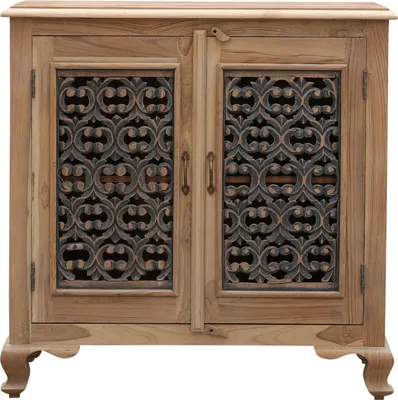Obrázok produktu pre Komoda Abaddon 92 cm ručne vyrobená z teakového dreva s ornamentmi