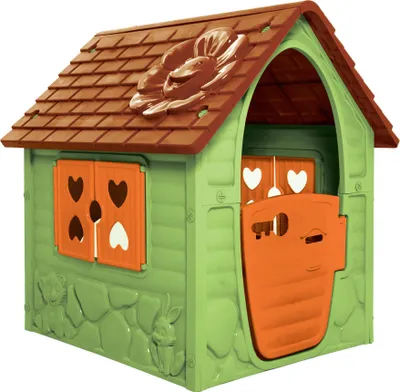 Produktbild von Dohany Spielhaus grün Kinderspielhaus Gartenhaus Indoor Outdoor +2J
