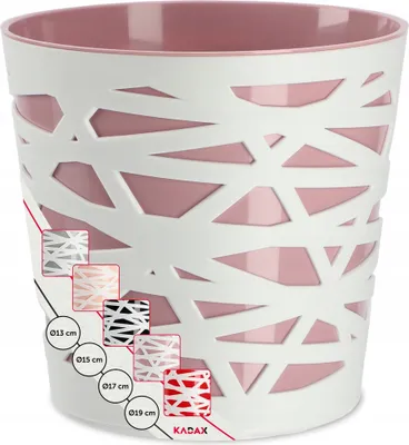 Obrázok produktu pre KADAX "Rusio" kvetináč, okrúhly kvetináč, plastový kvetináč, kvetináč, 13 cm, ružový
