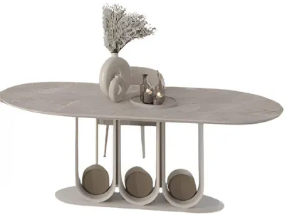 Produktbild von Moderner Esszimmer Tisch Edle Küchentische Designer Marmorimitation
