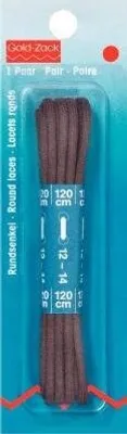 Produktbild von Prym Strapazierfähige Rundsenkel aus Baumwolle, Braun, 3mm x 120cm, geflochten