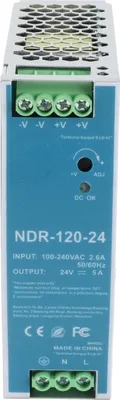 Obrázok produktu pre NDR?120?24 Priemyselný napájací zdroj 5A 120W Napájací zdroj AC100?240V