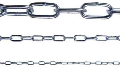 Productafbeelding van Roestvrijstalen ketting, 10 meter lang, met lange schakels en een diameter van 3 mm