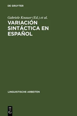Produktbild von Variación sintáctica en español