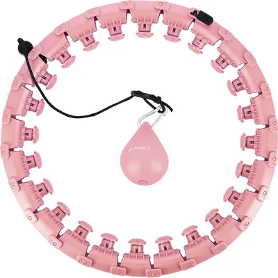 Produktbild von Hhw01 Rosa Hula-Hoop-Reifen Mit Massagepunkten Und Schwerkraftball Hms