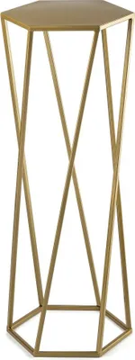 Produktbild von HowHomely Modern Pflanzenständer, Blumenhocker aus Metall Gold 70 cm Höhe - Blumenständer für das Haus