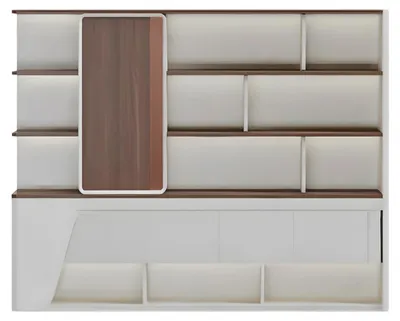 Image de Bureau Armoire à dossiers Bibliothèque Espace de rangement Bois Étagères