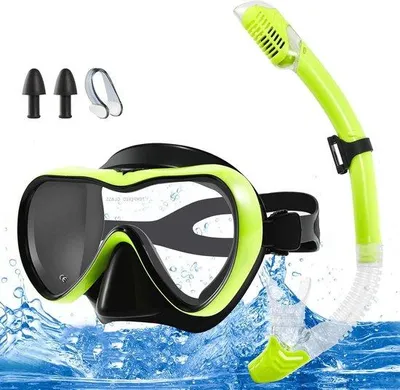 Produktbild von Erwachsenen-Snorkelset mit Antikonденs und Antileck-Maske, 180° Panorama, verstellbar, komfortabel, hochwertig