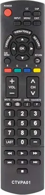 Image de Common TV CTVPA01 - Télécommande universelle (Compatible avec les téléviseurs Panasonic) Couleur Noir