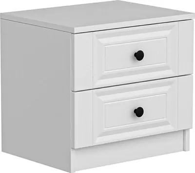 Image de Ismael - Table de chevet, 72x42x77h cm Blanc, une étagère