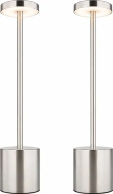 Produktbild von 2er Set LED Tischleuchte, Touchdimmer, Akku, CCT, H 34 cm