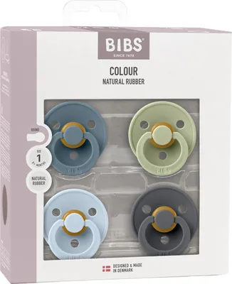 Immagine prodotto di Bavaglini Colore succhietti - confezione da 4 pezzi - Taglia 1 - Petrolio/Salvia/Blu bambino/Iron | Succhietti e lacci per succhietti