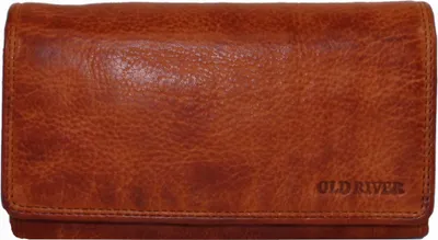 Produktbild von Old River Damen Leder Geldbörse Vintage Look (57) Hellbraun
