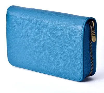 Produktbild von Etui für Füllfederhalter, Echtleder, 10 Fächer, blau, Halter für Kugelschreiber, handgefertigt, Präsentations- und Aufbewahrungsmöglichkeit, Reißverschlussfach