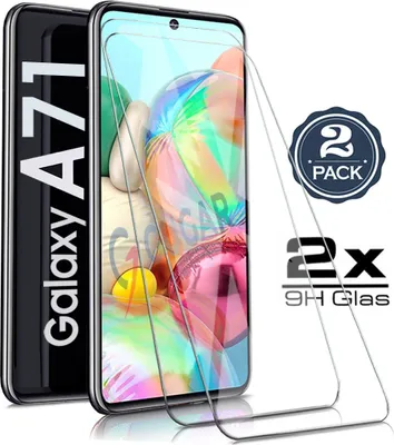 Produktbild von 2x Samsung Galaxy A71 Panzerglas Panzerfolie Echt Glas Displayschutzglas Echt Glas Schutz Folie Display Glasfolie 9H