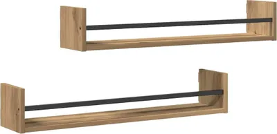 Obrázek produktu pro vidaXL Nástěnná police 2 ks Artisan dub 80 x 16 x 14 cm materiál na bázi dřeva