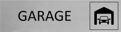 Immagine prodotto di Targa per porta CombiCraft Garage in argento con nastro adesivo - 165 x 45 mm
