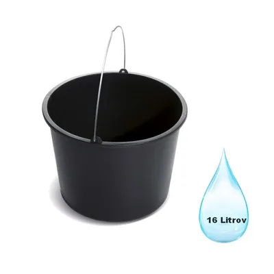 Obrázok produktu pre Vedro Stavebné BUCKET čierne 16 Litrov KBU16/IWIR16-S411