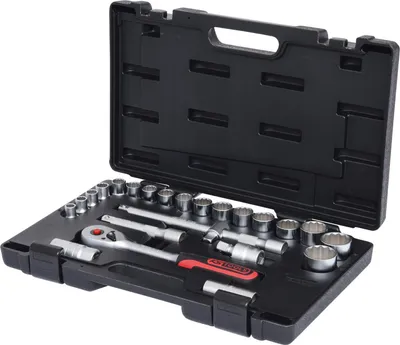 Obrázek produktu pro KS TOOLS 911.1595 - Steckschlüssel-Satz - 1/2 Zoll - 24 Kopf/Köpfe - Chrom-Vanadium-Stahl - 3 kg