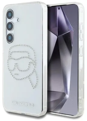 Obrázok produktu pre KARL LAGERFELD case passend für SAMSUNG S25 KLHCS25SHKHDCELT (IML Rhinestones K Head) transparentný