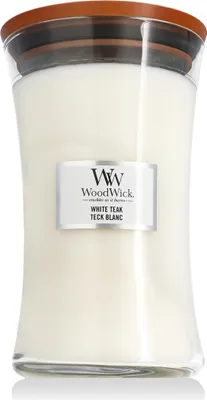 Immagine prodotto di WoodWick - Vaso di Teak Bianco (Teak Bianco) - Candela profumata 609,5g