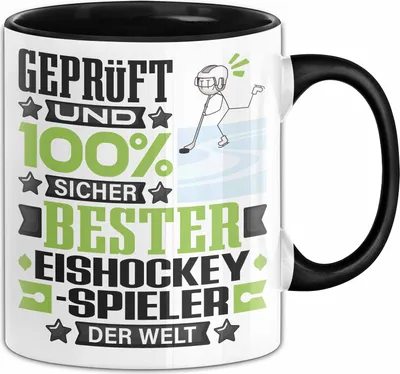 Produktbild von Eishockeyspieler Geschenk Lustiger Spruch für Eishockeyspieler Geschenkidee Bester Eishockeyspieler Der Welt (Schwarz)
